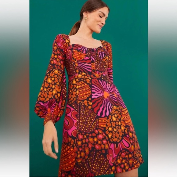 FARM Rio Dresses & Skirts - NWT Farm Rio Leopard Hearts Mini Dress - Size XS